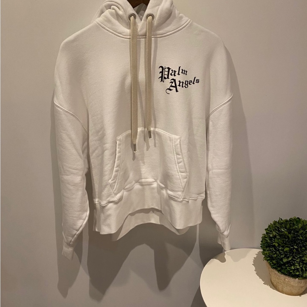 White Sacred Heart Palm Angles Hoodie New